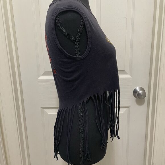 Vintage‎ 80s Harley Davidson 3D Emblem Fringe Shirt Rare Womens Medium Syracuse - Picture 4 of 8